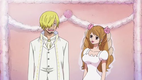 Let's get married! Sanji hugs Pudding - One Piece 810 